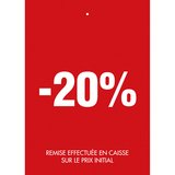 Étiquettes à trou -20% - Affiches et Étiquettes promo Journées Françaises