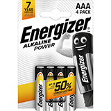 Piles alcalines LR03 AAA Energizer power 