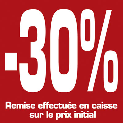 Affiche -30% - Affiches et Étiquettes promo Journées Françaises