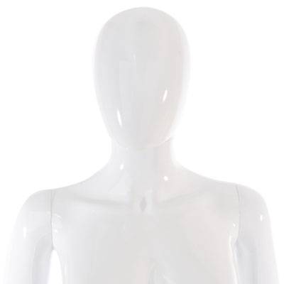 Mannequin femme en plastique finition laquée, bras le long du corps - Mannequins abstraits-1